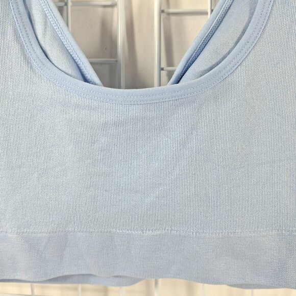 2X Seamless Wireless Sports Bra Comfortable Yoga Bralette Removable Cups Blue - Picture 6 of 11